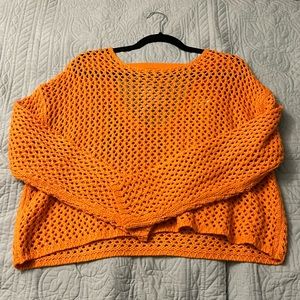 ORANGE HOLY SWEATER SIZE SMALL